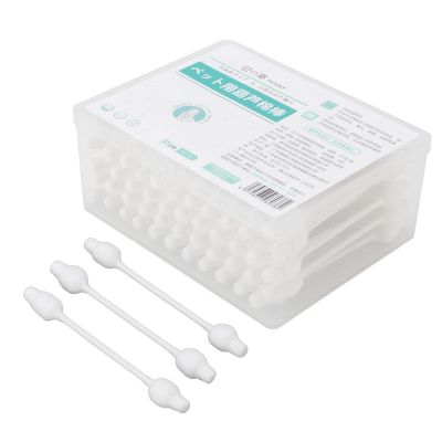 Pilipane Pointed Tip Cotton Swabs, Double Pointed Tip Cotton Swabs, 55pcs Double Tipped Cotton Swabs with Tissue Sticks for Makeup Washing Pet, Multipurpose Accurate Double Tipped Cotton Swabs