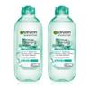 Garnier Micellar Water with Hyaluronic Acid, Facial Cleanser & Makeup Remover, Hydrating and Plumping, For All Skin Types, Vegan, Cruelty Free, 13.5 Fl Oz (400mL), 2 Count view 1