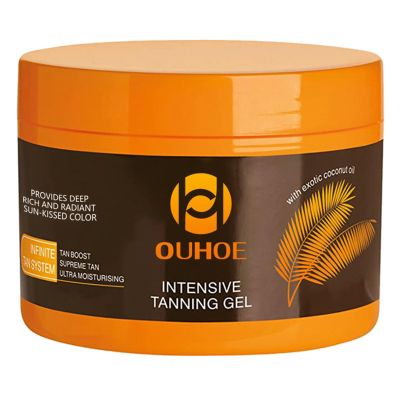 Brown Tanning Gel Tanning Cream,Tanning Accelerator Cream, Soft Brown Intensive Tanning Luxe Gel, Tanning Cream for Sunbeds & Outdoor Sun 150g*1PCS