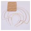 AS 2pcs Metal DIY Wedding Headband Two-line Bride Crown Gold Headdress Hairwear Hairband Head Hair Band Base Jewelry Components D628 (Color : 2pcs Gold, Size : 210x220mm) view 2