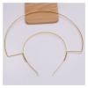 AS 2pcs Metal DIY Wedding Headband Two-line Bride Crown Gold Headdress Hairwear Hairband Head Hair Band Base Jewelry Components D628 (Color : 2pcs Gold, Size : 210x220mm) view 3