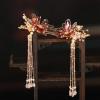 Chinese Bride Tiara Antique Headdress Tassel Crystal Wedding Hair Accessories view 3