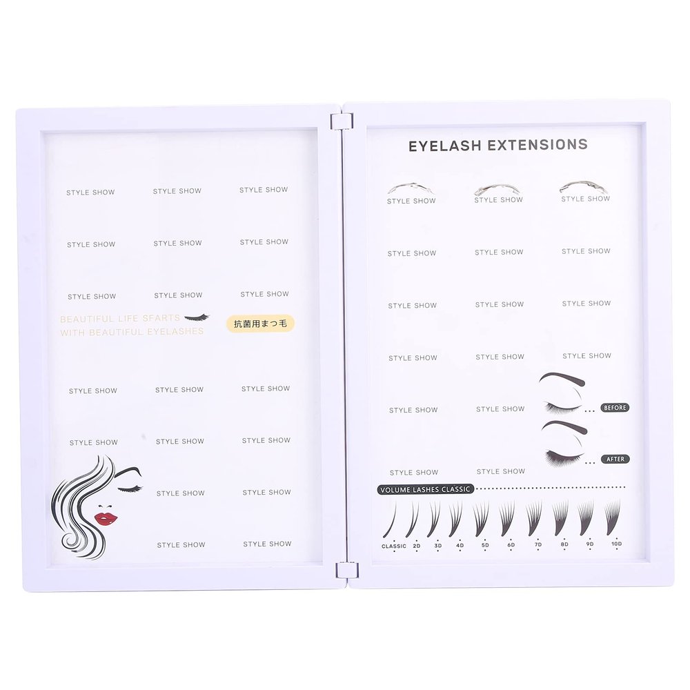 Eyelash Storage Case, Eyelash Display Book Lash Organizer Eyelash Case Makeup Eyelash Display Board Empty Eyelashes Storage Box Eyelashes Sample Catalog Display Card for Women