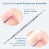 Blackhead Remover Pimple Popper Blemish Comedone Extractor Acne Tool Pimple Spot Popper Komedon Double Side Soft Touch and No-Slip Skincare for Whitehead Removal -Stainless Steel view 3