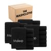 Arkwright Makeup Towels - Bulk Case of 144 - Soft & Gentle Cotton Washcloth Face Make Up Remover, Reusuable Eraser Cloth Essentials for Hosts & Artists, 13 x 13 in, Black view 1