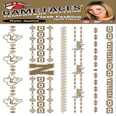 'FAN-A-PEEL University of Nebraska Flash Fashion Temporary Tattoo