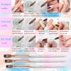 heemeei Acrylic Nail Brush Size 10, 100% Pure Kolinsky Nail Art Brush, Sturdy Handle Acrylic Powder Design Tools for Professional Manicure DIY Home Salon (10#) view 3