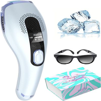 DEESS Laser Hair Removal with Freezing Point Sapphire Cooling, GP592 Unlimited Flashes Light Hair Removal Devices-at Home Permanent IPL Hair Remover for Women Men on Face, Chin, Armpit, Bikini Area