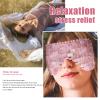gemshan Jade Eye Mask, Rose Quartz Facial Mask Gemstone Cooling Reduce Eye Puffy Mask Anti Aging Therapy Hot or Cold Using view 2
