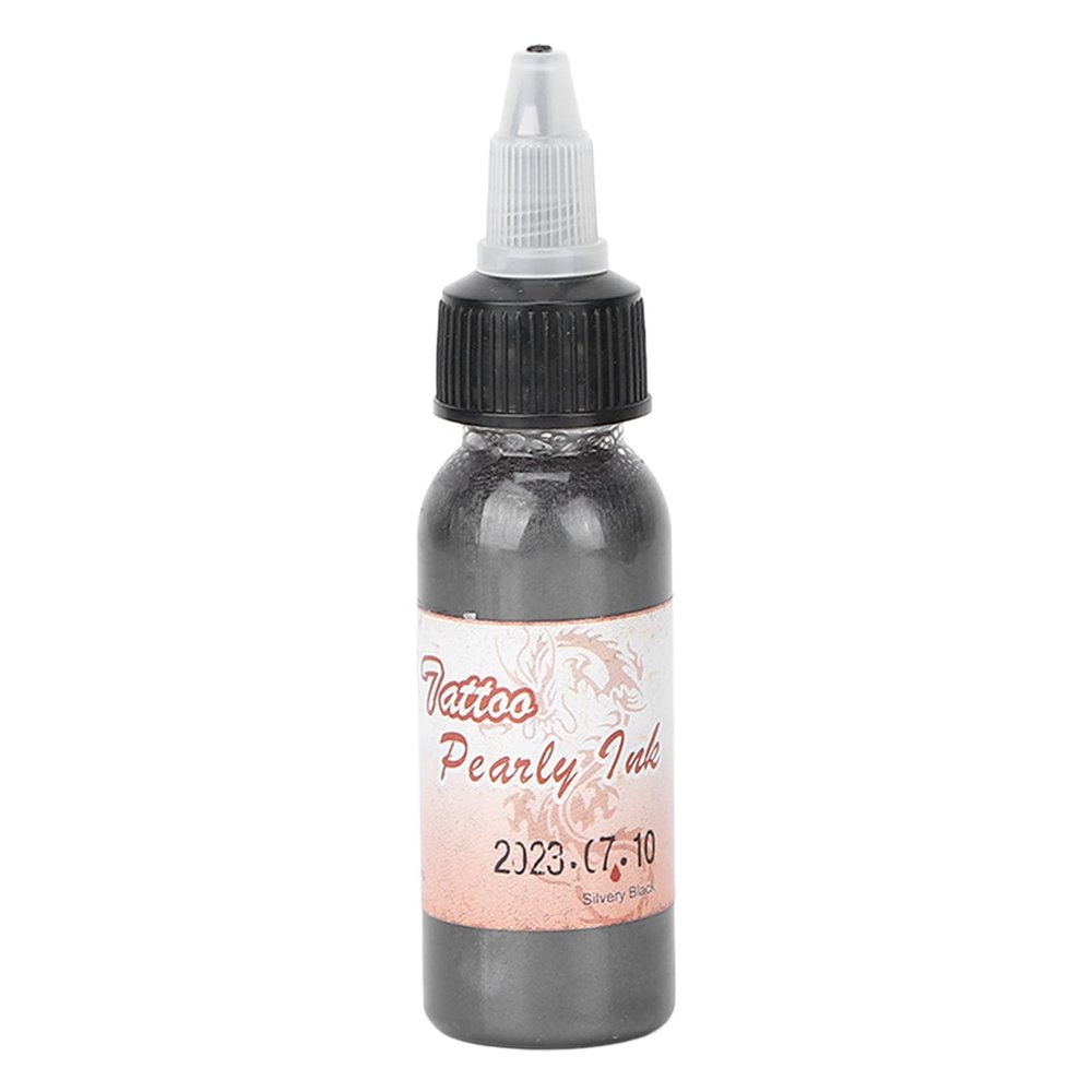 Water Based Innovative DIY Temporary Body Paint Makeup for Festival Stage Party 30ml(Pearlescent silver black)