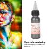 Water Based Innovative DIY Temporary Body Paint Makeup for Festival Stage Party 30ml(Pearlescent silver black) view 3