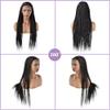 30" Long Lace Front Box Braided Wigs For Black Women Lightweight Braids Wig with Baby Hair Full Cap Cornrow Synthetic Wigs Famale Tribal Braids view 3