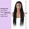 30" Long Lace Front Box Braided Wigs For Black Women Lightweight Braids Wig with Baby Hair Full Cap Cornrow Synthetic Wigs Famale Tribal Braids view 4