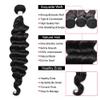 Weft Hair Extensions For Women Human Hair Bundles Sew in Bundles Virgin Human Hair Weft Extensions Unprocessed Brazilian Body Wave Deep Wave Loose Wave Kinky Curly Wave Straight Hair Bundles Natural Blcak Color (18''18''18'', Loose Wave) view 3