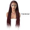 30" Long Lace Front Box Braided Wigs For Black Women Lightweight Braids Wig with Baby Hair Full Cap Cornrow Synthetic Wigs Famale Tribal Braids view 2