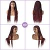 30" Long Lace Front Box Braided Wigs For Black Women Lightweight Braids Wig with Baby Hair Full Cap Cornrow Synthetic Wigs Famale Tribal Braids view 3