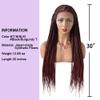 30" Long Lace Front Box Braided Wigs For Black Women Lightweight Braids Wig with Baby Hair Full Cap Cornrow Synthetic Wigs Famale Tribal Braids view 4