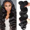 10A Grade Virgin Human Hair Bundles For Women Brazilian Body Wave Bundles Weave 12-30 Inches Hair Human Bundles Curly Bundles 100% Unprocessed Weave Hair Bundles FACE MIRACLE (Body Wave, 1B Natural Hair-16"inches) view 1