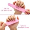 10 Pcs Nail Buffers Blocks Double Sided Nail Files 100/180 Grit for Acrylic/Natural Nails, Pink view 4