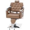 BarberPub Barber Chair Reclining Salon Chair for Hair Stylist, Antique Hair Spa Salon Styling Beauty Equipment 8132 (Gold) view 1