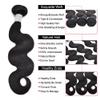 Weft Hair Extensions For Women Human Hair Bundles Sew in Bundles Virgin Human Hair Weft Extensions Unprocessed Brazilian Body Wave Deep Wave Loose Wave Kinky Curly Wave Straight Hair Bundles Natural Blcak Color (18'' 1 bundle, Body Wave) view 2