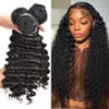 10A Grade Virgin Human Hair Bundles For Women Brazilian Body Wave Bundles Weave 12-30 Inches Hair Human Bundles Curly Bundles 100% Unprocessed Weave Hair Bundles FACE MIRACLE (Deep Wave, 1B Natural Hair-22"inches) view 1