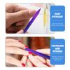 Mobestech Pedicure Tools 2pcs Nail Files Glass Cuticle Pusher Fingernail File for Natural Nail Professional Manicure Pedicure Filing Cuticle Remover Nail Tool 100 * 6mm (Purple+ Blue) Glass Nail File view 2