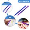 Mobestech Pedicure Tools 2pcs Nail Files Glass Cuticle Pusher Fingernail File for Natural Nail Professional Manicure Pedicure Filing Cuticle Remover Nail Tool 100 * 6mm (Purple+ Blue) Glass Nail File view 3