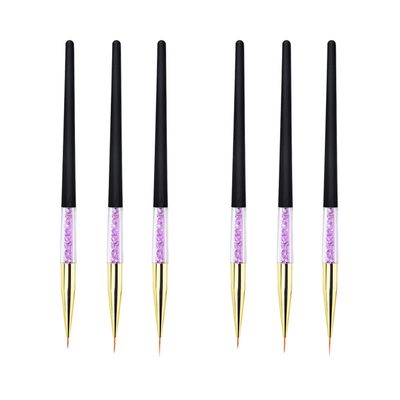 FOMIYES 6pcs Nail Art Brush Delicate Nail Painting Tool for Women Lightweight Design for Easy Use for Home