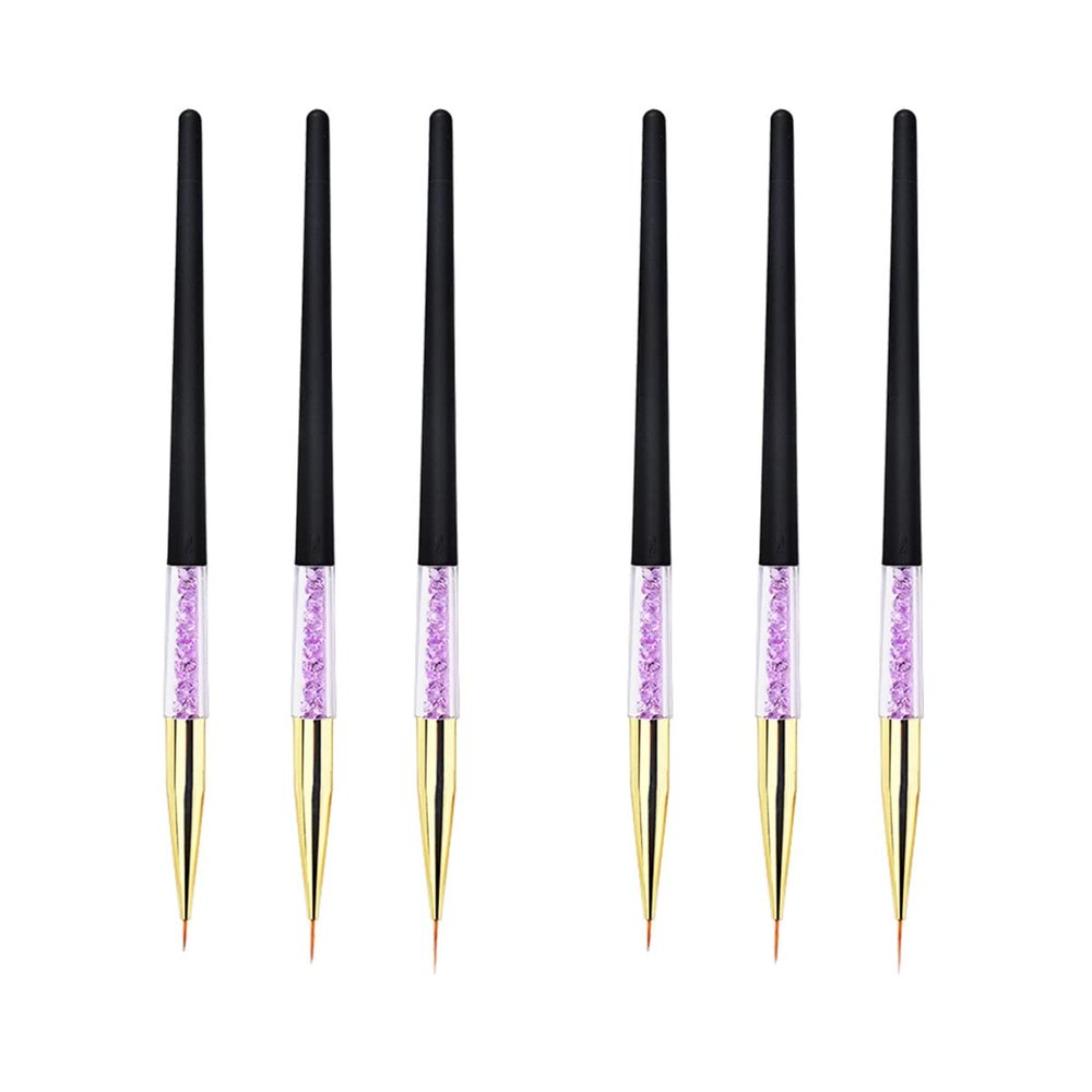 FOMIYES 6pcs Nail Art Brush Delicate Nail Painting Tool for Women Lightweight Design for Easy Use for Home