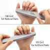 Nail Buffers Blocks 10 Pcs Double Sided Professional Nail File 100/180 Grit for Acrylic/Natural Nails, Gray view 4