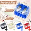 5 Pack Makeup Pencil Sharpener Plastic Lip Liner Pencil Eyeliner Sharpener Cosmetic Manual Tools for Eyeliner(Colorful) view 2