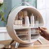 YQBUER Makeup Storage Organizer Portable Makeup Storage Box Skincare Storage Box Makeup Mirror with Light Cosmetics Display Stand for Bathroom Bedroom Dresser Cosmetic Organizer view 4