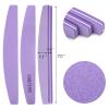 20 Pack Nail Buffer 100/180 Grit Washable Double Sided Nail Sanding Block File for Acrylic Natural Gel Nails, Purple view 3