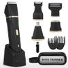 EiLVEEY Electric Bikini Trimmer for Women - 5 in 1 Rechargeable Electric Razors for Women, IPX7 Waterproof Pubic Hair Trimmer, Painless Womens Body Shaver, Facial Razor & Nose Hair Shaver, Black view 1