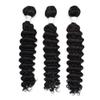 10A Grade Deep Wave Hair Bundles for Black Women 97g Per Bundle Double Weft Unprocessed Human Hair Bundles Brazilian Remy Virgin Hair Extensions Natural Color for African American Woman Can Be Dyed and Bleached (12/14/16, deep wave) view 2