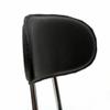 DESIGNSCAPE3D Adjustable Round Salon Stool with Back and Line, Black view 4