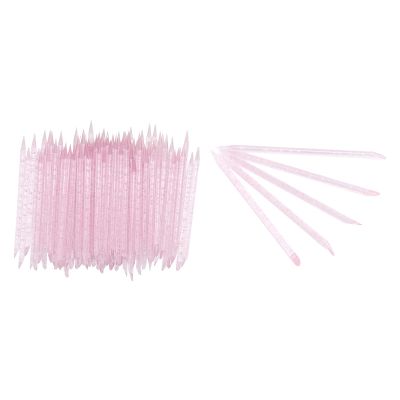 100pcs Disposable Nail Cuticle Pusher Double End Cuticle Manicure Pedicure Sticks, Nail Care Sticks, Cuticle Manicure and Pedicure Stick for Fingernail, Cuticle Cleaning Sticks(pink)