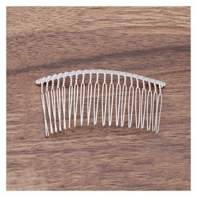 AS 10pcs 12/15/20 Teeth Gold Color Hair Comb Hairpin Wedding Hair Accessories Jewelry Making Metal Bridal Hair Combs Craft DIY D730 (Metal Color : Silver Color 20T)