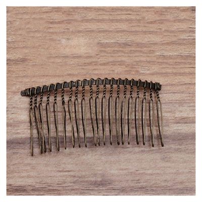 AS 10pcs 12/15/20 Teeth Gold Color Hair Comb Hairpin Wedding Hair Accessories Jewelry Making Metal Bridal Hair Combs Craft DIY D730 (Metal Color : Antique Bronze 20T)