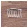 AS 10pcs 12/15/20 Teeth Gold Color Hair Comb Hairpin Wedding Hair Accessories Jewelry Making Metal Bridal Hair Combs Craft DIY D730 (Metal Color : Silver Color 15T) view 1