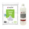 Dealmed Witch Hazel and Cotton Balls Bundle Pack | Witch Hazel Natural Astringent 16 oz. (1 Count) and Cotton Balls with Zip-Locked Bag (1000 Count) view 1