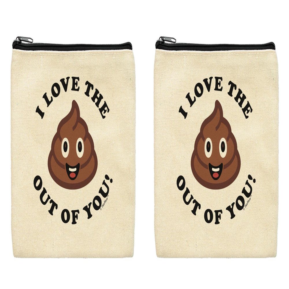 ThisWear Couples Gift For Women I Love The Poop Out Of You 2-Pack Cosmetic Accessory Bags