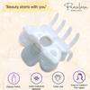 Parcelona French Big Flower 2 3/4" Celluloid French Hair Clip No Slip Grip Covered Spring Hair Jaw Claw Clips Durable Styling Women Hair Accessories, Made in France (Solid White) view 2