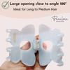 Parcelona French Big Flower 2 3/4" Celluloid French Hair Clip No Slip Grip Covered Spring Hair Jaw Claw Clips Durable Styling Women Hair Accessories, Made in France (Solid White) view 3