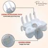 Parcelona French Big Flower 2 3/4" Celluloid French Hair Clip No Slip Grip Covered Spring Hair Jaw Claw Clips Durable Styling Women Hair Accessories, Made in France (Solid White) view 4
