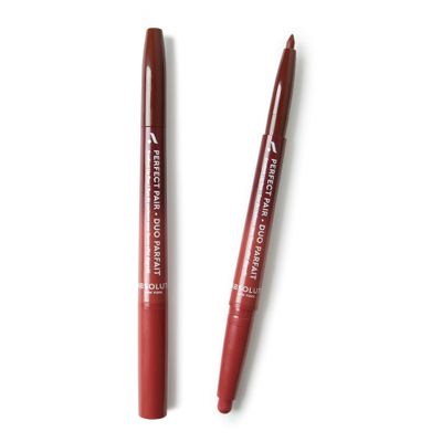 Absolute New York ALD07 Perfect Pair Lip Duo, Fuller and Poutier Lips, Deeper Shade For Lip Contouring, Satin Lipstick and Lip Liner