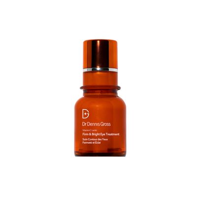 Dr. Dennis Gross Vitamin C Lactic Firm & Bright Eye Treatment | Silky, Lightweight, Fast-Absorbing Treatment to Improve Puffiness, Dark Circles, and Wrinkles Around the Eyes | 0.5 oz