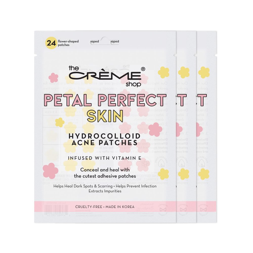 The Crme Shop Petal Perfect Skin - Hydrocolloid Acne Patches | Pink & Yellow (3 Pack)