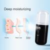 2Pack Kingsmile Facial Mister, Portable Face Mister, Cool Nano Mist Sprayer for Face Hydrating, Mini Handy Mister for Eyelash Extensions with 1oz Large Capacity Screwing Visual Water Tank Black/White view 2